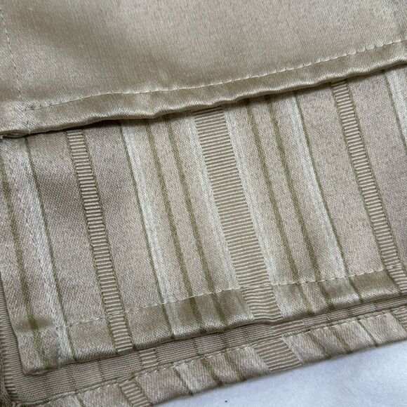 WINDOW VALANCE BEIGE/GREEN STRIPE. - Picture 5 of 5